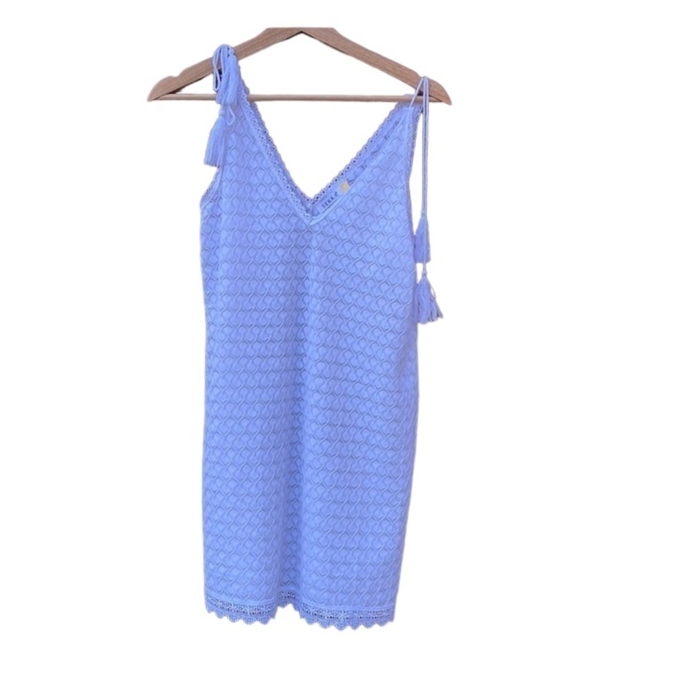Serra small white bathing suit cover, ties at shoulder